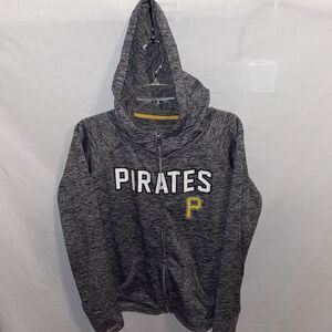 Pirates Athletic Hoodie Men’s Size 2XL Gray Hand Pockets Long Sleeve